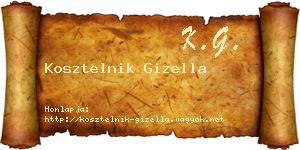 Kosztelnik Gizella névjegykártya