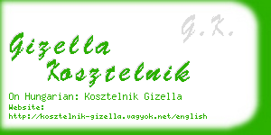 gizella kosztelnik business card